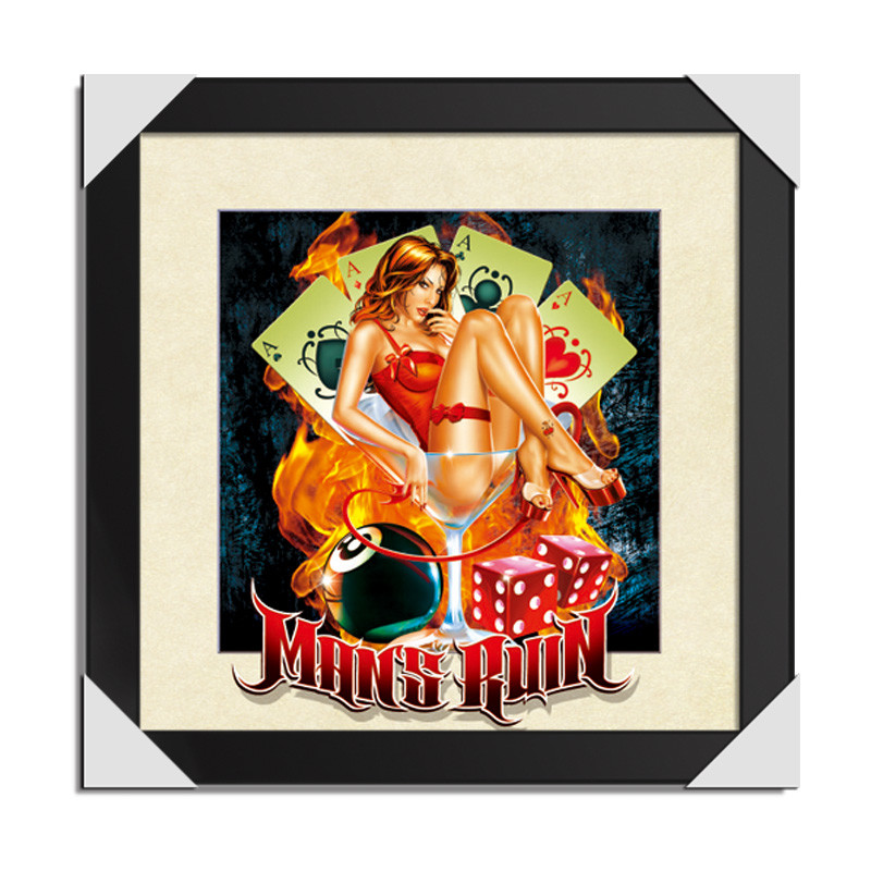 Carton Girl Design 3D Lenticular Pictures Make Ice On Colors 40*40CM Size