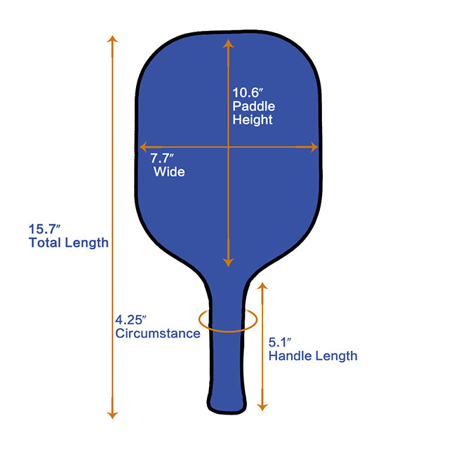 3K Carbon Fiber Pickleball Racquet Orange Pickle Ball Paddle