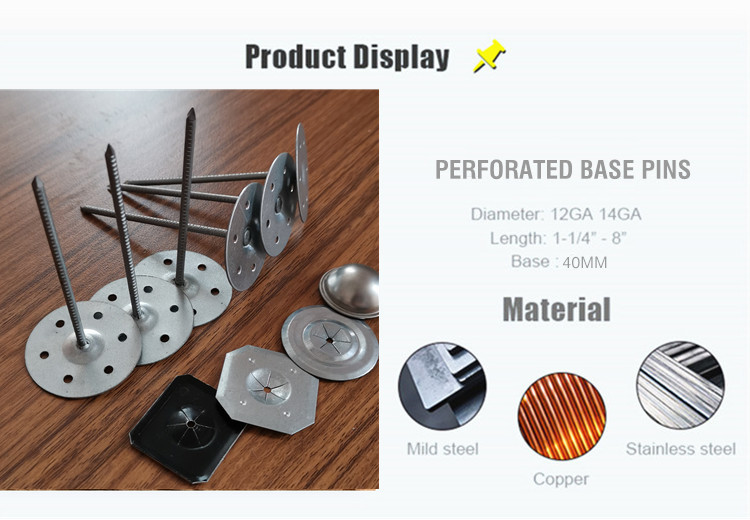 Building Materials Steel Perforated Base Insulation Hangers For Fiberglass Wool