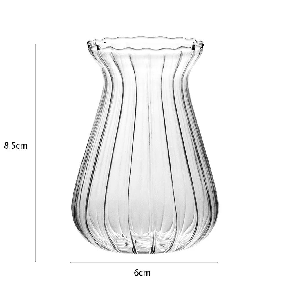 Transparent Classic Style Nordic Glass Vase For Dining Table Decoration