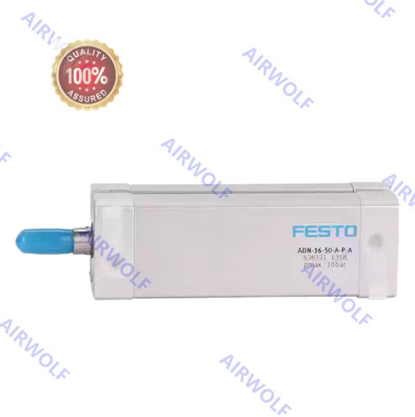 ISO21287 FESTO Compact Cylinder ADN AEN Aluminum 1-10 Bar PU NBR Seals 536243