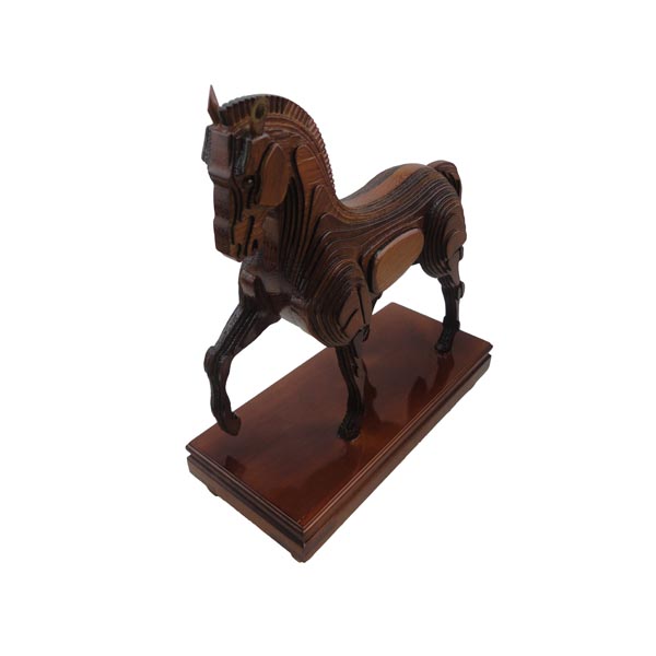 Hot-selling Creative Wooden Horse Toys Cartoon Three-dimensional Animal Decoration Ornaments For Living Room