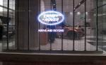 1R1G1B transparent led curtain display Transparent Led Screen 5000nits Hanging