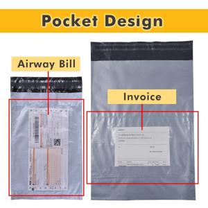 Courier bag with consignment note pocket making machine