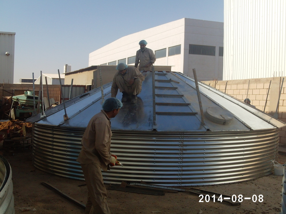 Insulated Sealed Paddy Rice Storage Silos For Flour Mill / Farm 468CBM