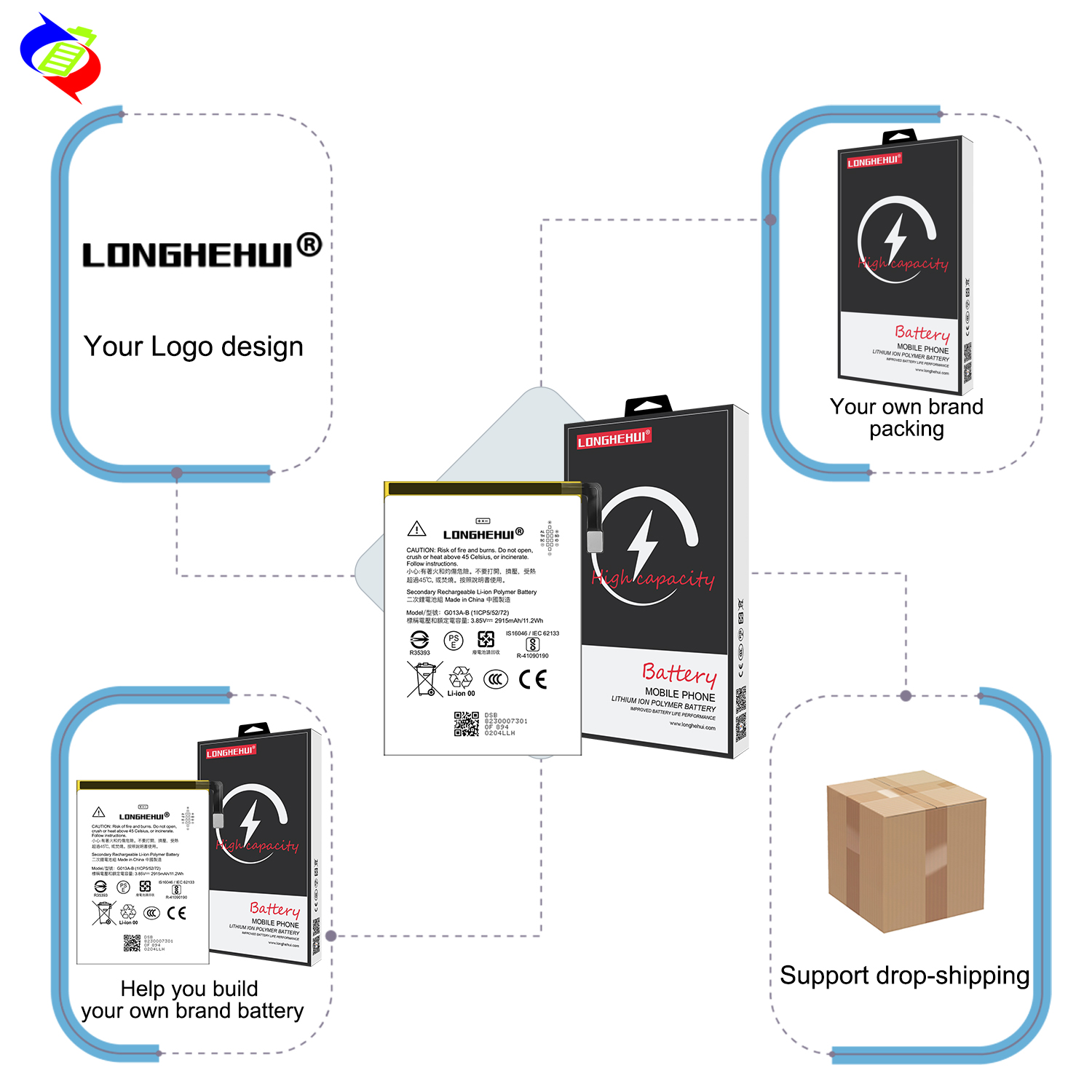 Double IC Protection 3930mAh 14.74Wh G011B-B Battery For Ull Plus Ull Eyes Bateria