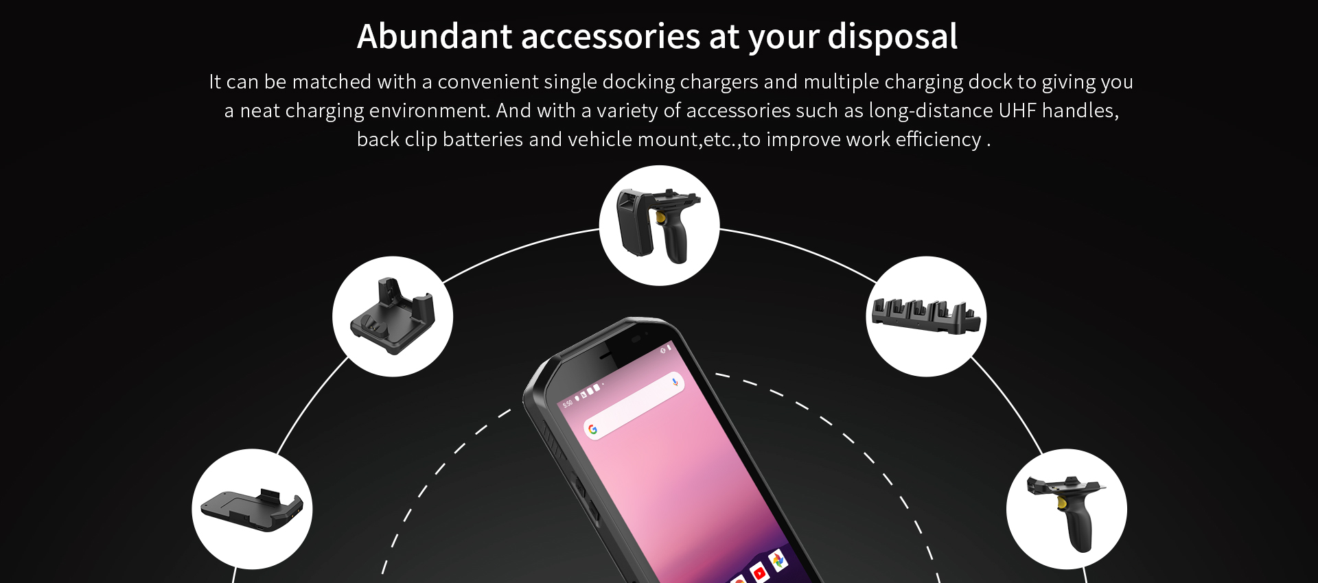 1D/2D Barcode Scanner NFC IP65 Android 9 Rugged Handheld PDA with Octa-core Processor