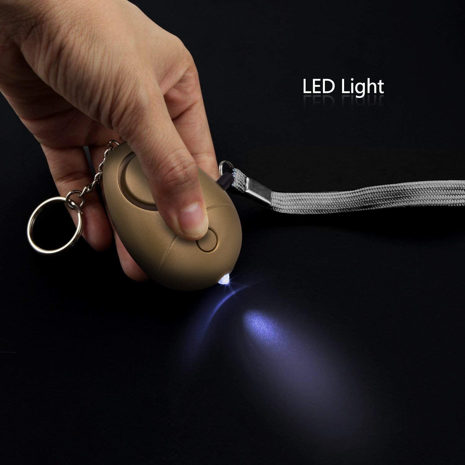 SOS Keychain 140DB 110mA Super Cute Personal Safety Alarm For Elderly Women Men Children