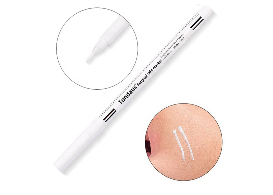 Sterile Surgical Tattoo waterproof Skin Marker Pen With White Ink 12g