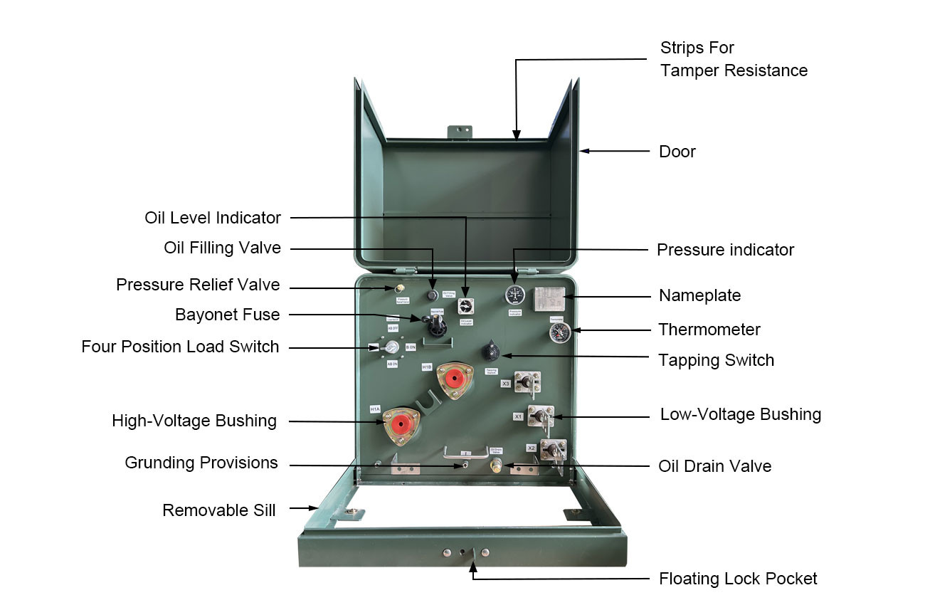 167kva 1 Phase Pad Mount Transformer Oil Immersed 12.4kv Outdoor