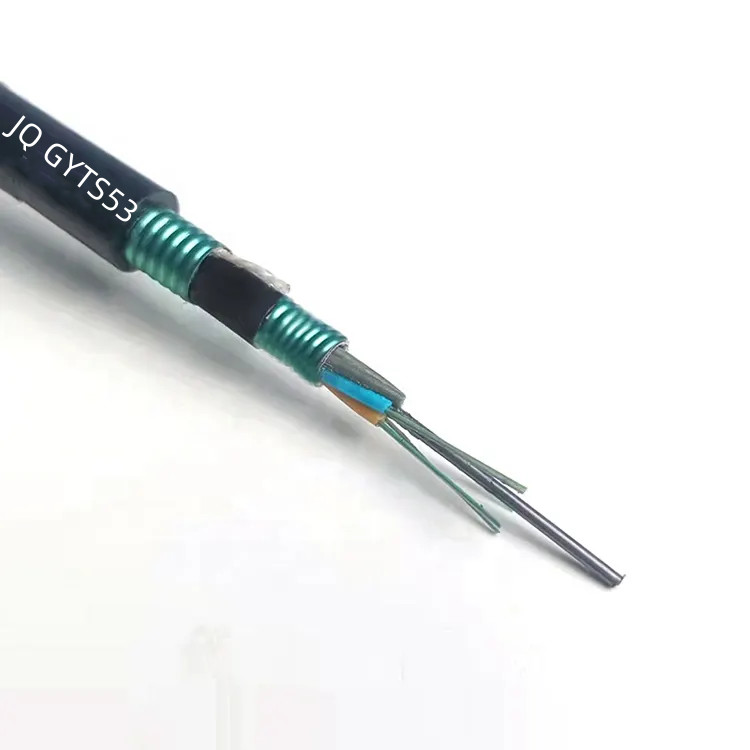 Single Mode G652D 24 48 Core Optical Direct Burial Fiber Optic Cable GYTA53