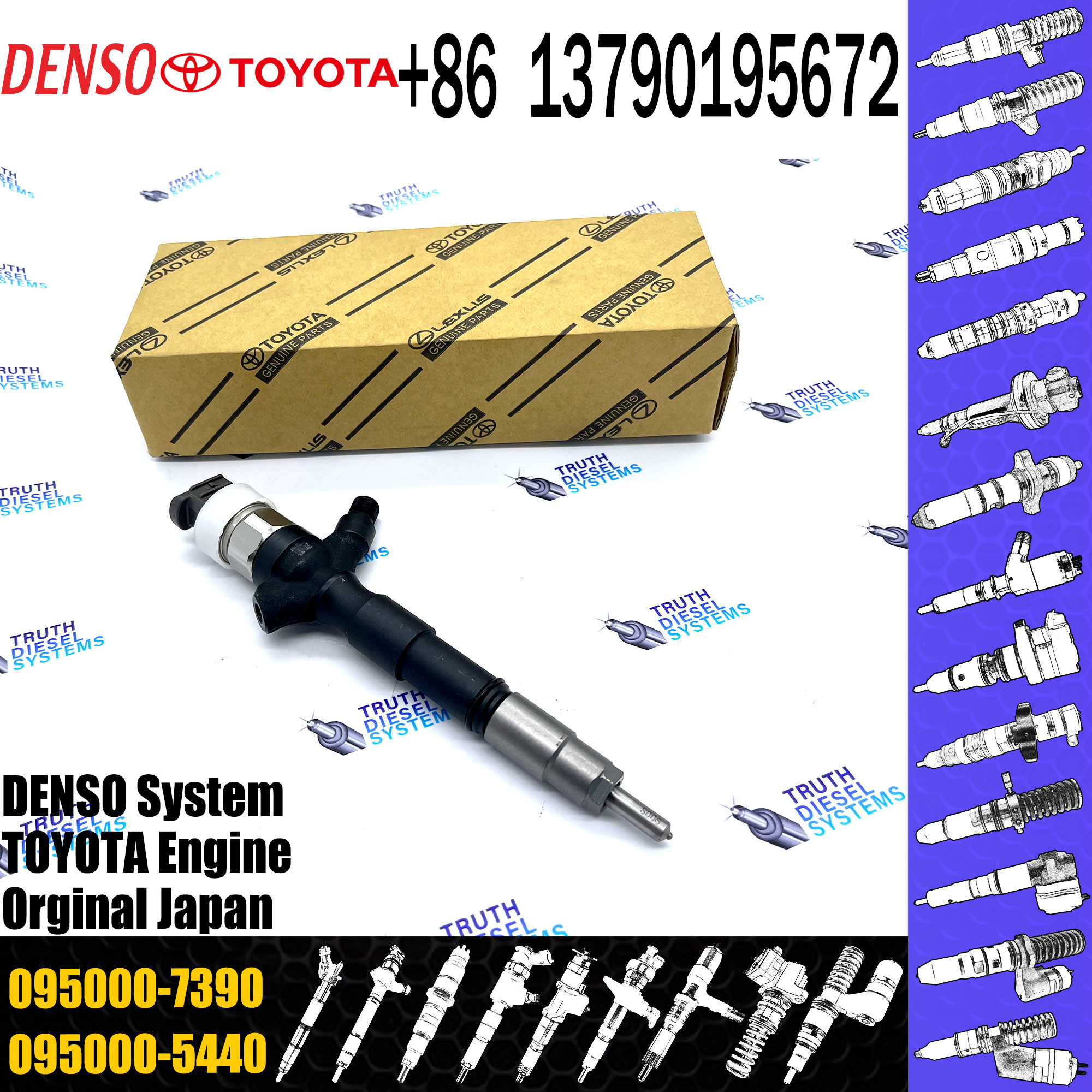 Common rail injector 095000-7390 / common rail injector 095000-6190 injector 095000-7390 / injector 095000-6190