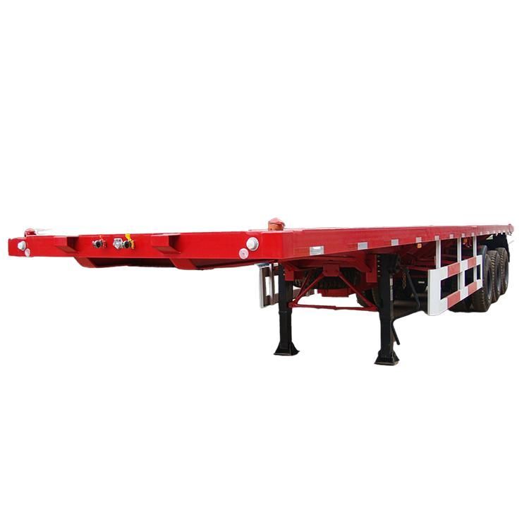 3 Axles 40FT Flatbed Semi-Trailer with BPW Axle 12t and Mechinical Suspension for Efficient Heavy Cargo Transportation