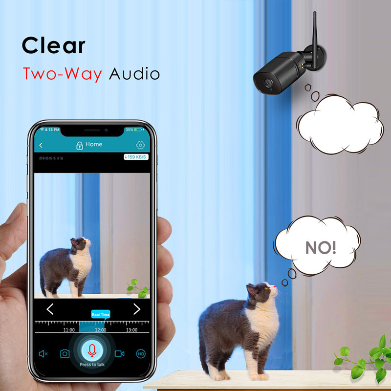 Home Security 1080p Wifi Camera 20M night vision Compatible With Alexa