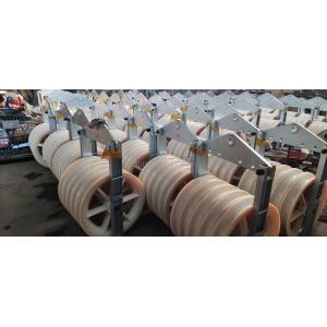 60KN Aluminum Nylon Sheaves Pulleys Three Sheave Transmission Stringing Blocks