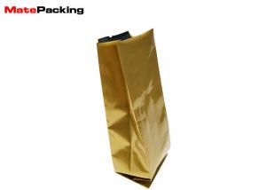 China Customized Size Bottom Gusseted Poly Bags , Side Gusset Coffee Bags Heat Seal on sale