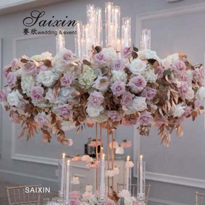 New Design Crystal Candle Holder For Wedding Decoration Stand