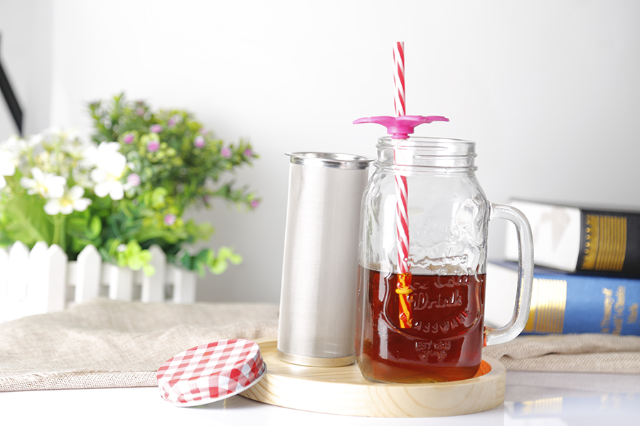 Hot Sale Square Shape Cold Brew Coffer Maker Glass Jar with stainless steel filter