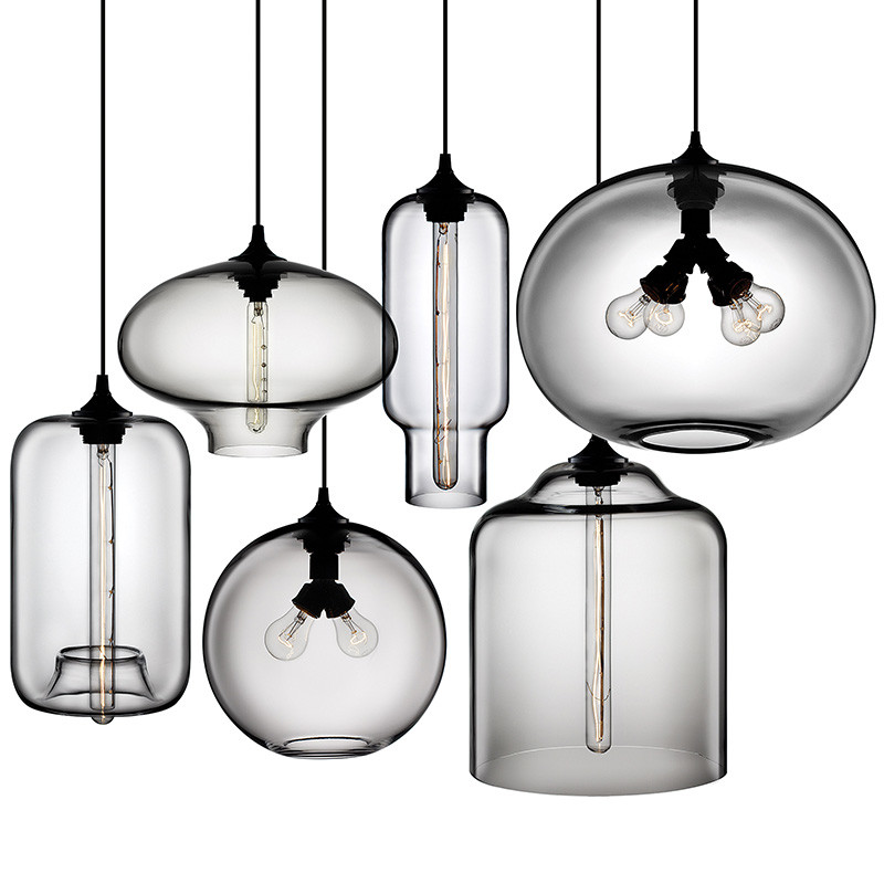 Coloured glass pendant lights For Kitchen Bar Restaurant Lighting (WH-GP-02)