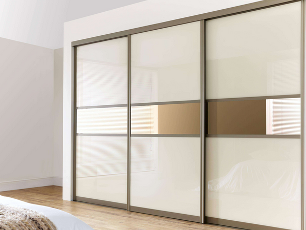 Bedroom Furniture Latest Modern Simple 3 Door Wooden Sliding Wardrobe with 2D/3D Design