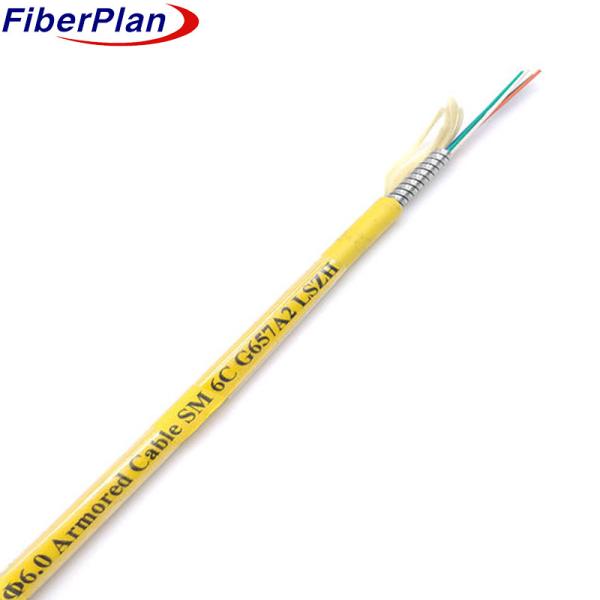 Buy Fiber Optic Cable 2 Core Spiral Steel Armoured Cable Single/ Multi Mode