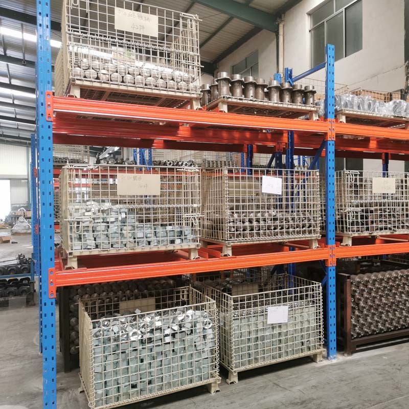 Stacking Folding Steel Wire Container Galvanized For Transfer And Storage
