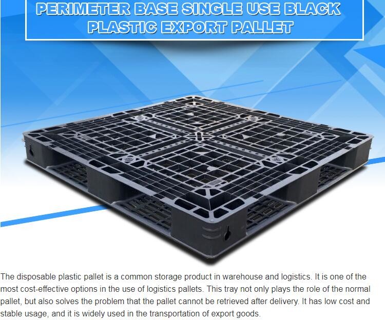 100% Virgin HDPE wear-resistant anti-slip stackable plastic pallet, China Manufacturer accept custom standard stacking p