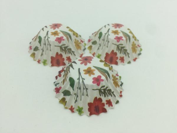 Romantic Rose Colored Paper Cupcake Liners Greaseproof Food Grade Tray