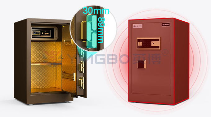 2CU FT Smart Fingerprint Safe Box Dual Alarm For Security YB/RS-70