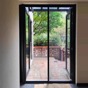 China Fly And Insect Resistance Retractable Window Screens Door System on sale