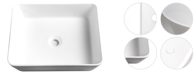 Professional Bathroom Pedestal Basins wash hand sink 650*510*820mm Size