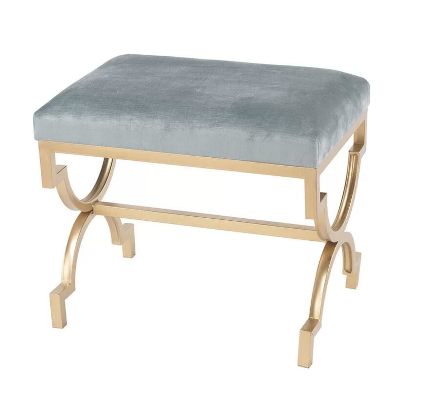 X style stainless steel velvetupholstery ottoman for wedding event rental