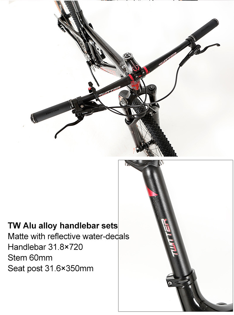 29er Carbon Fiber Full Suspension Mountain Bike