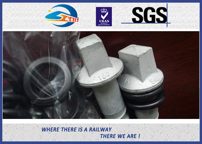 Q235 35# 45# Railway Sleeper Screws , HDG Coating Screw Spike