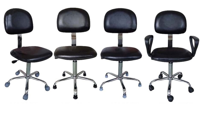 Cleanroom Anti-static PU leather High-profile Backrest Chair With Footrest