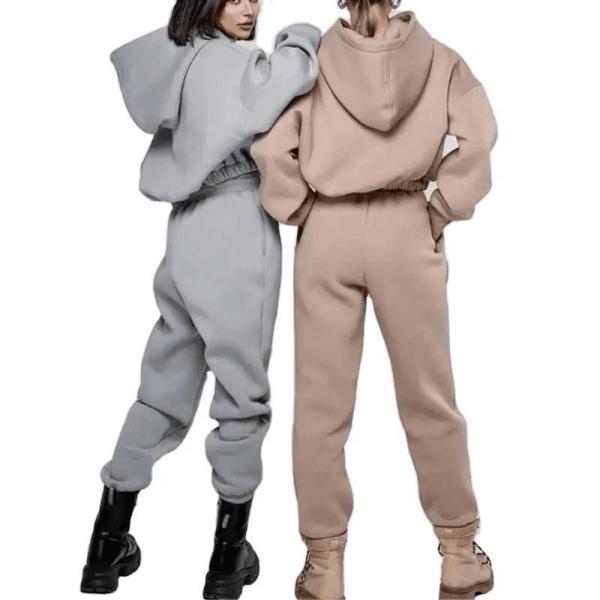 Drawstring Pants Two Piece Sets Women Tracksuit Jogging Suits Women Sweatpants
