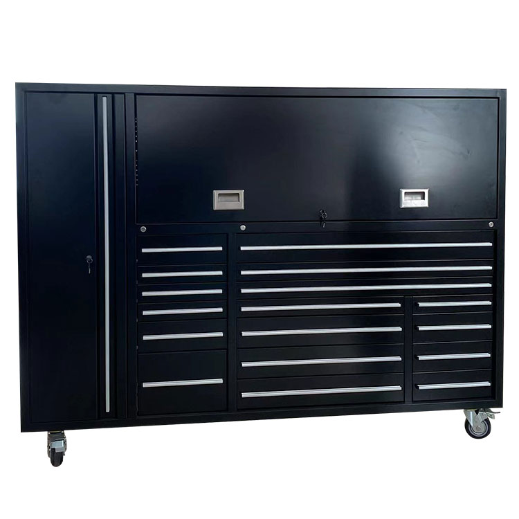 Car Service Tool Storage Silver Rolling Tool Box for Professional Mechanic's Cabinet