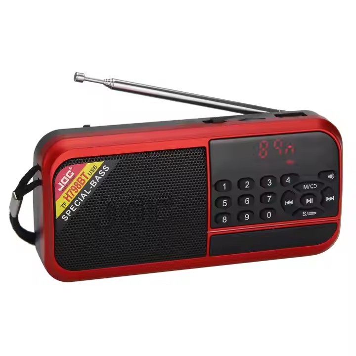 USB/TF Slot Portable Radio Player with FM/MW/SW 3 Band and Built-In Speaker