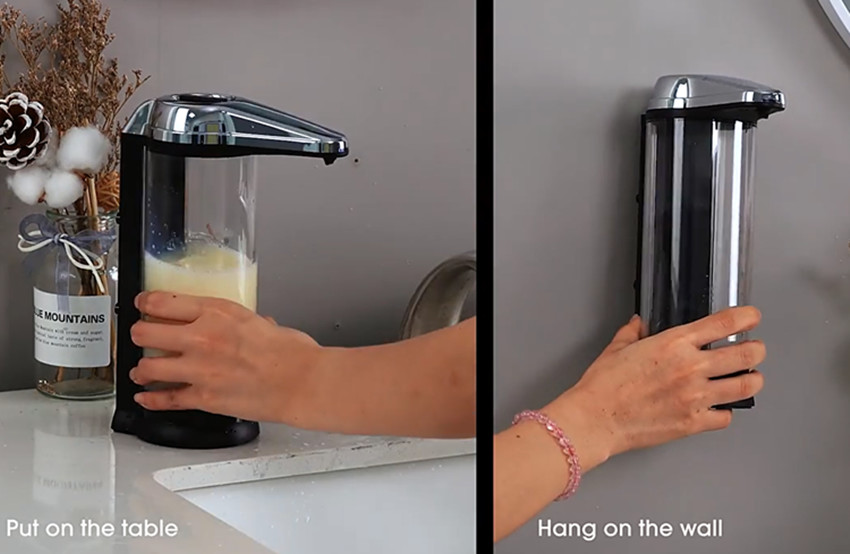 2.1W Countertop Touchless Hand Sanitizer Dispenser FCC Battery Operated