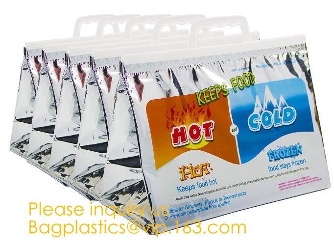 Aluminum Foil Food Use Disposable Cooler Bag Insulated Thermal Bag Organizer Storage Frozen Lunch Bag bagease bagplastic