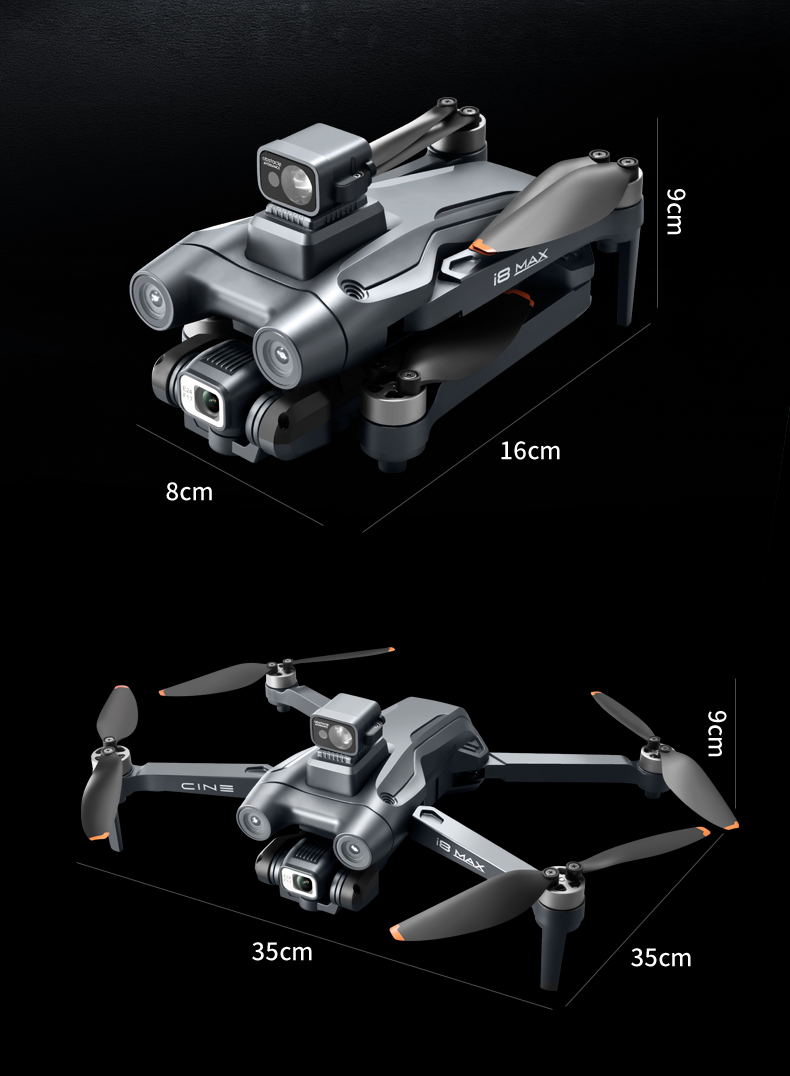 Remote Control I8 Max Drone 25 Minutes Flight Time 1.5km Range Dual Camera GPS and Smart Return for Beginner Drones