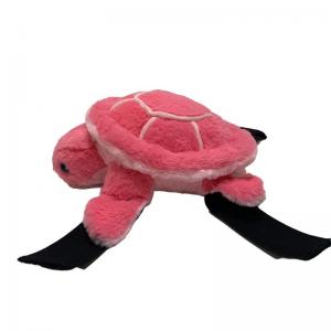  Pink Long Fur Stuffed Turtle Knee Pad Plush Toy 28cm For Ski Snowboard Skateboard Manufactures