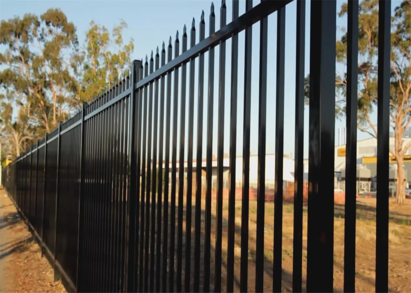 High quality galvanized garrison steel picket fence for sale/manufacture price