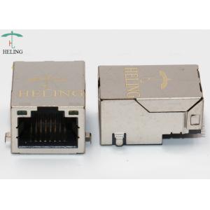  Tab Up Latch SMT RJ45 1000Base TX Connector With Built In LED Manufactures