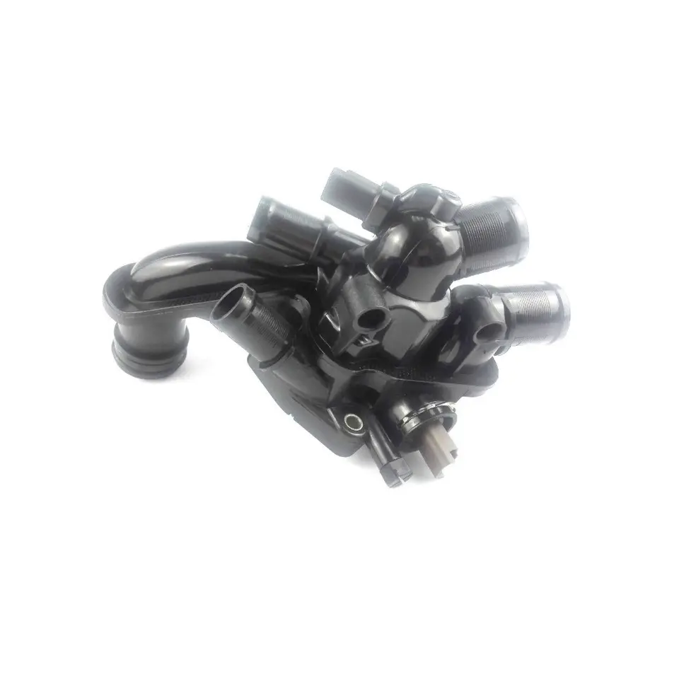 16V Engine BMW Thermostat Housing with 4 Pins Sensor Auto Parts OE 9808647080 Durable