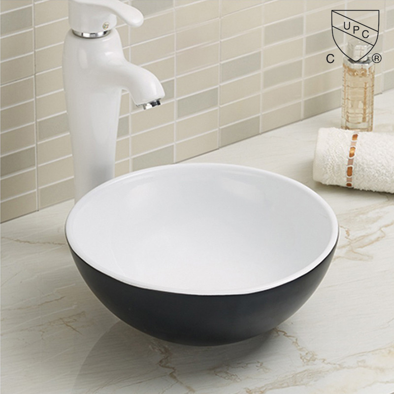 Ceramic Flat Wash Basin Antique Bathroom Vessel Style Matt Color Art Basin