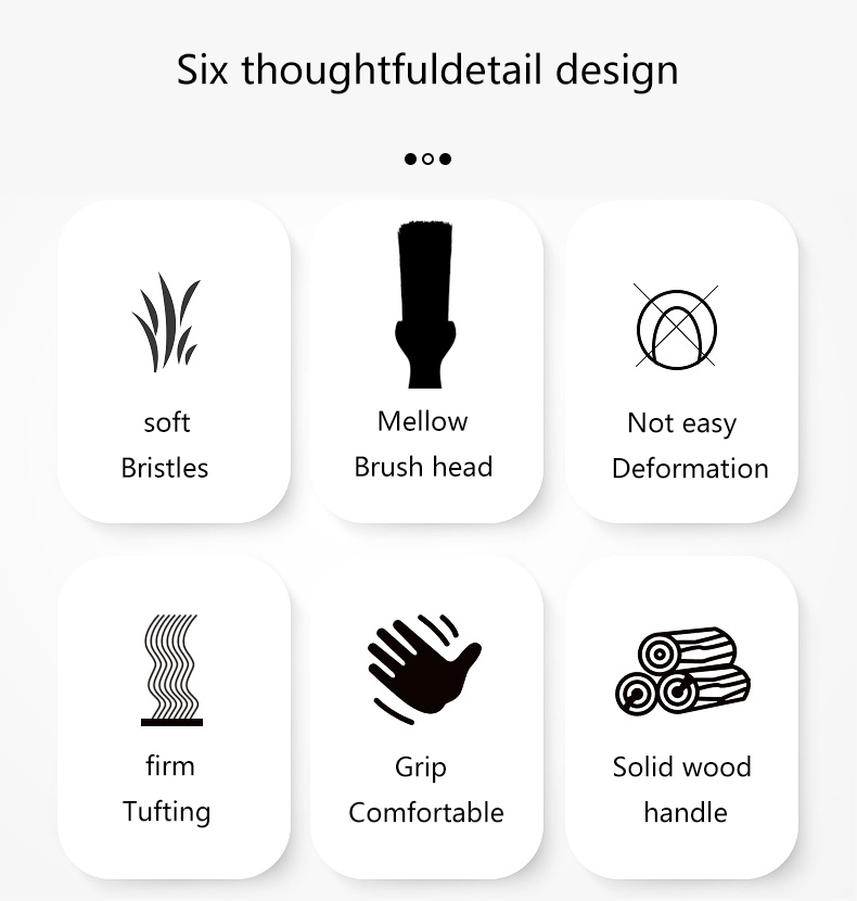 Customizable Barber Powder Brush Neck Duster Brush For Hair Salon