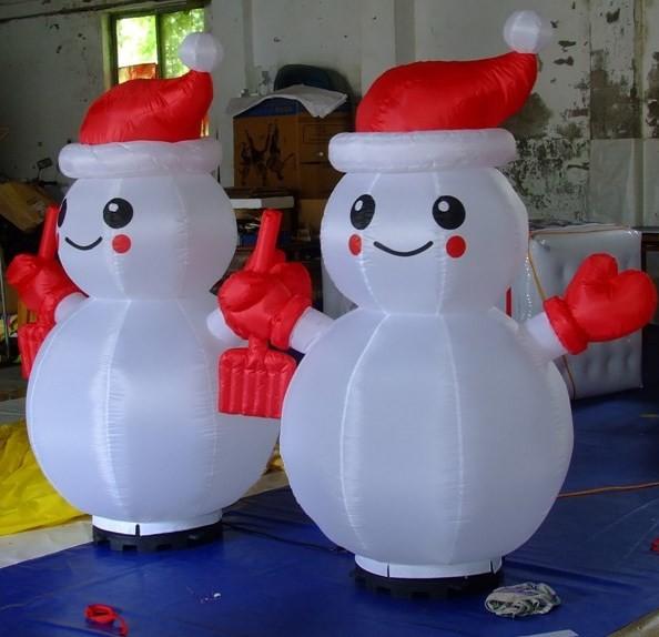 Safety Christmas Inflatable Fan Outlet Diameter 46CM Inflatable Lighting