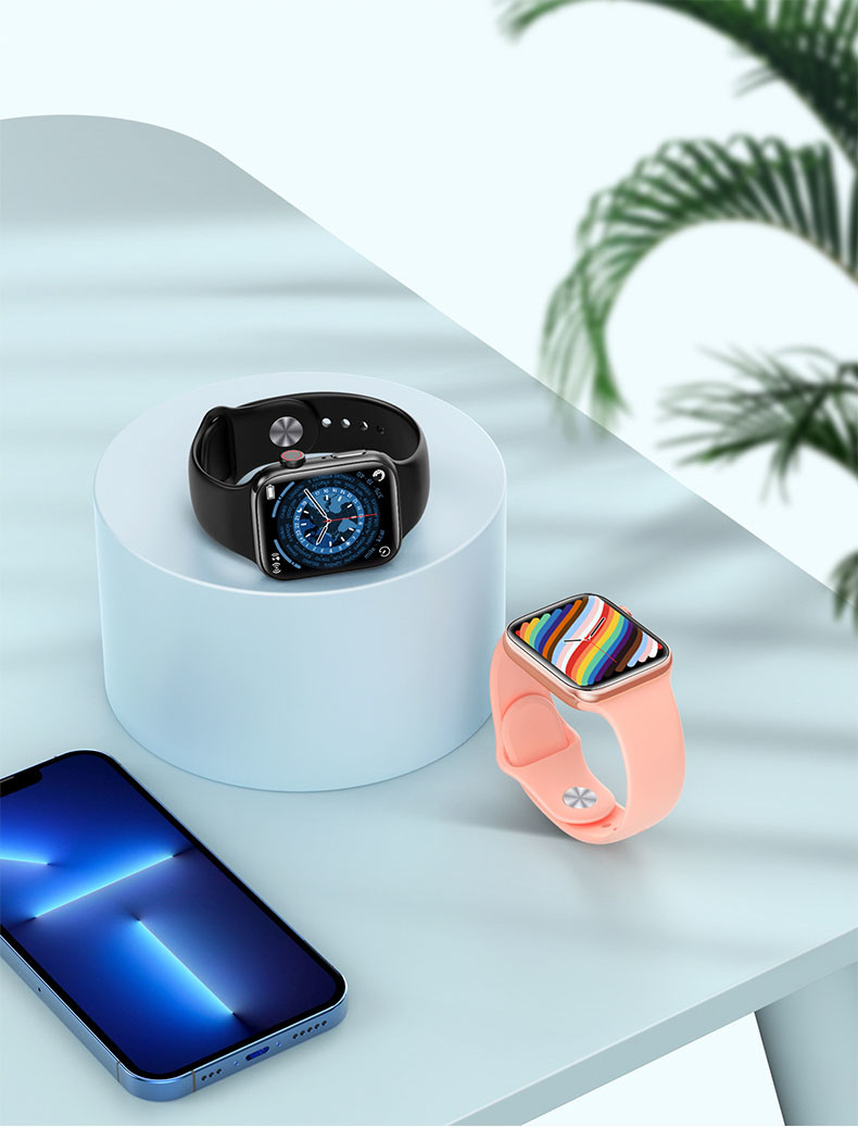 Stainless Steel Bright Shell Smart Wristband Watch 200mAh Battery T900 Pro Max Big