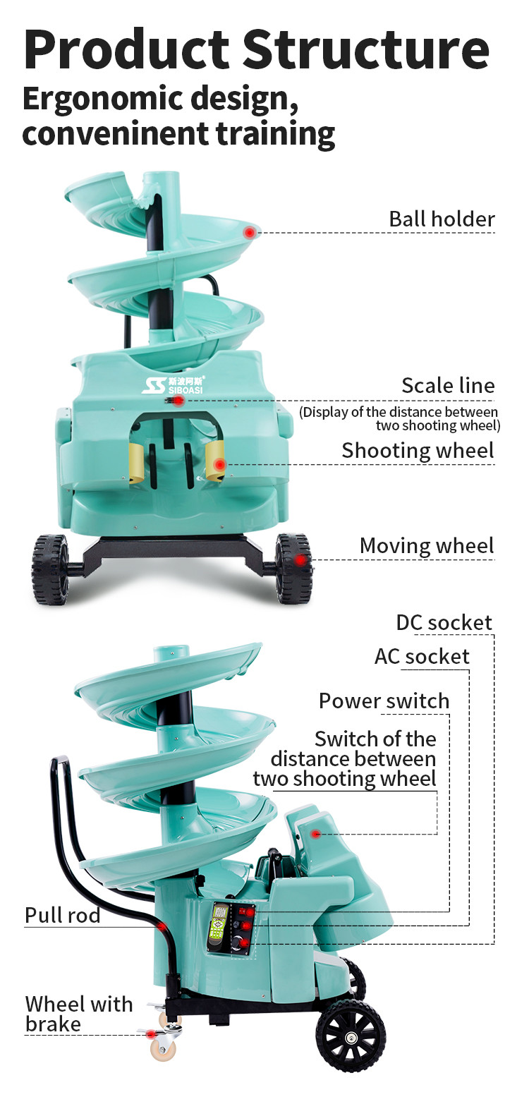 S6526U Automatic Football Throwing Machine Remote Control For Training